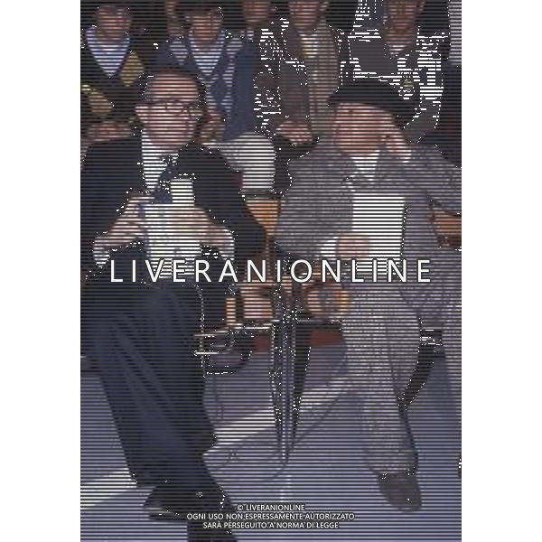 RETROSPETTIVA PAOLO VILLAGGIO ATTORE NELLA FOTO PAOLO VILLAGGIO CON GIULIO ANDREOTTI A ROMA ANNI 80 AG ALDO LIVERANI SAS   