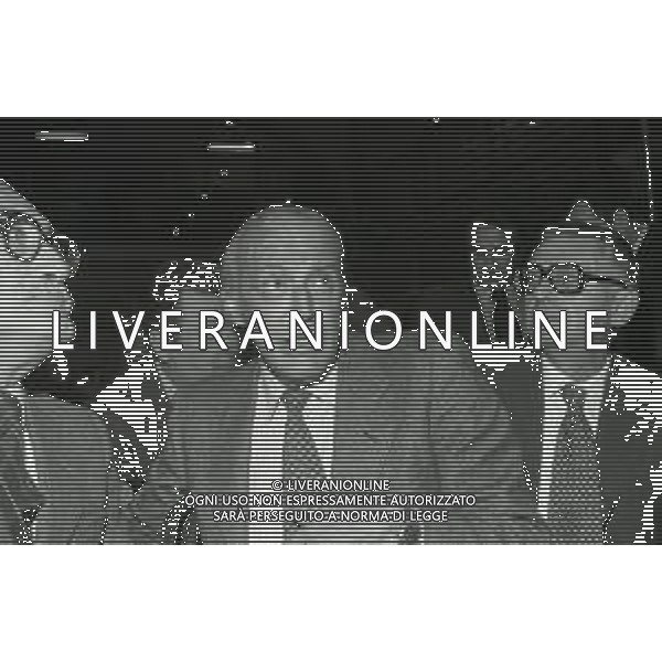 RETROSPETTIVA LEOPOLDO PIRELLI INDUSTRIALE NELLA FOTO LEOPOLDO PIRELLI PRESENZIA ALLA BORSA DI MILANO NELL\'ANNO 1976 AG ALDO LIVERANI SAS