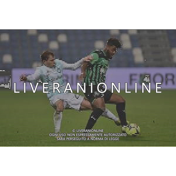 Nicolo\' Barella (Inter) e Emil Konradsen Ceide (Sassuolo) Sassuolo vs Inter Reggio Emilia 29-12-2022 Mapei Stadium - Stadio Citta\' del Tricolore gara amichevole foto Roberto Garavaglia/ag. Aldo Liverani sas / AGENZIA ALDO LIVERANI SAS