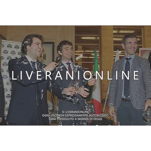 IMOLA 30 12 2022 FRATELLI D\'ITALIA BRINDISI FINE ANNO CON NICHOLAS VACCHI,SEN MARCO LISEI E VICE MINISTRO DEL TRASPORTO GALEAZZO BIGNAMI NELLA FOTO NICHOLAS VACCHI GALEAZZO BIGNAMI E MARCO LISEI ©SANNA / AGENZIA ALDO LIVERANI SAS