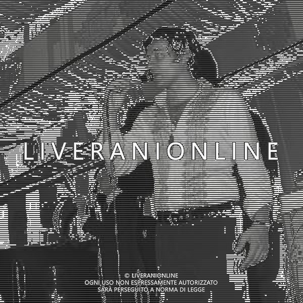 RETROSPETTIVA FRED BONGUSTO CANTANTE NELLA FOTO FRED BONGUSTO A VIAREGGIO NELL\'ANNO 1969 AG ALDO LIVERANI SAS