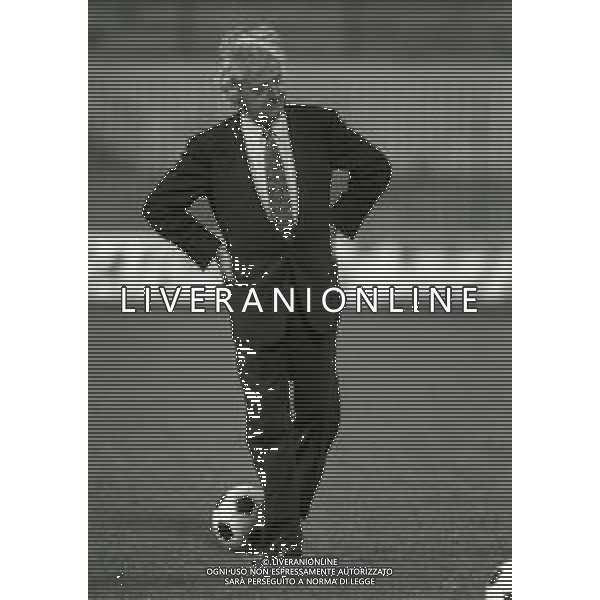 1985 MILANO ALLENAMENTO REAL MADRID NELLA FOTO RAMON MENDOZA PRESIDENTE REAL MADRID AG ALDO LIVERANI SAS