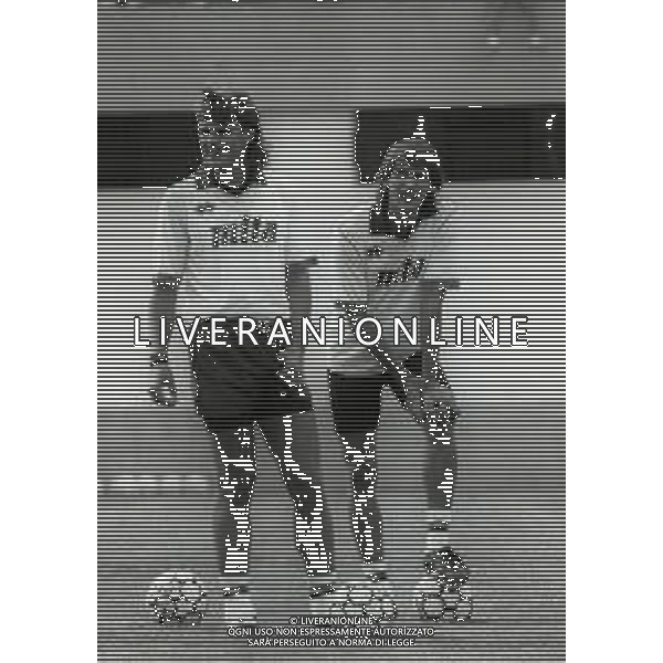 1991 BORNO RADUNO E ALLENAMETO GENOA CALCIO NELLA FOTO MARCO PACIONE E THOMAS SKUHRAVY AG ALDO LIVERANI SAS