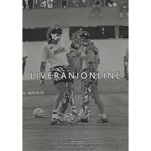 1991 BORNO RADUNO E ALLENAMETO GENOA CALCIO NELLA FOTO OSVALDO BAGNOLI E THOMAS SKUHRAVY AG ALDO LIVERANI SAS