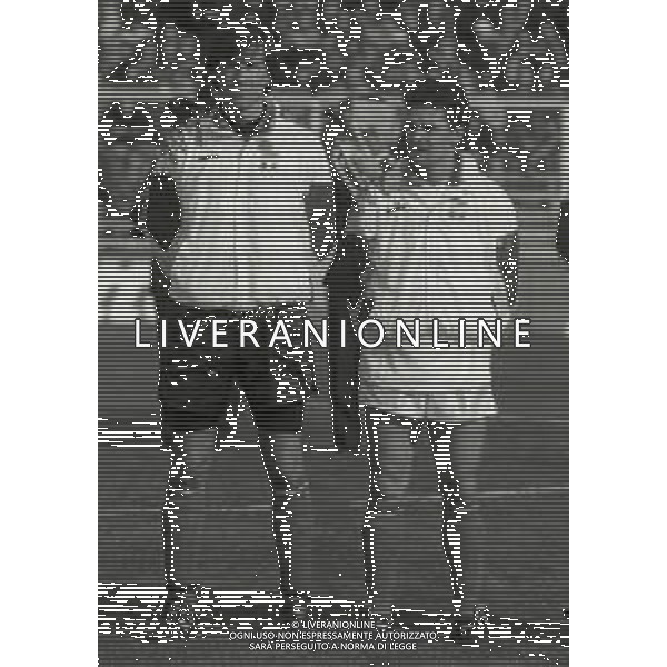 19-02-1992 CESENA-PARTITA AMICHEVOLE ITALIA-SAN MARINO 4-0 NELLA FOTO WALTER ZENGA E ROBERTO BAGGIO AG ALDO LIVERANI SAS