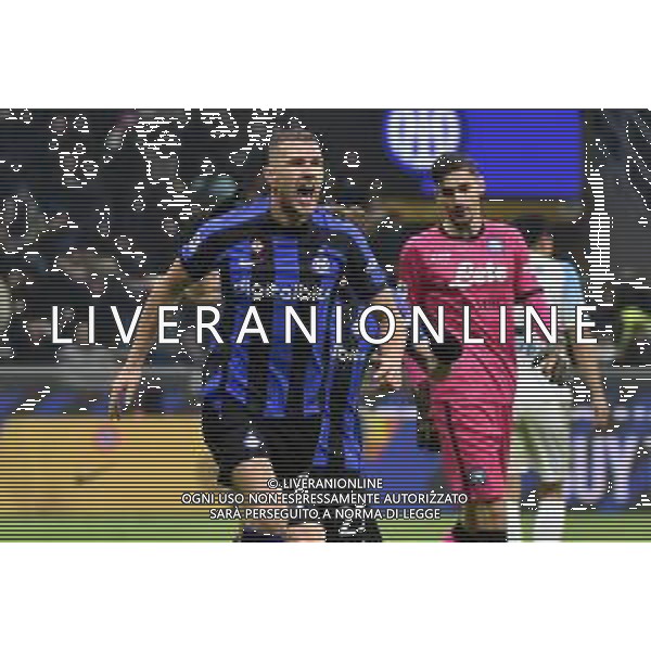 Edin Dzeko (Inter) esulta dopo il gol dell\'1 a 0 Inter vs Napoli Milano 04-01-2023 Stadio Giuseppe Meazza - San Siro Campionato Serie A TIM - 16a giornata foto Roberto Garavaglia/ag. Aldo Liverani sas / AGENZIA ALDO LIVERANI SAS