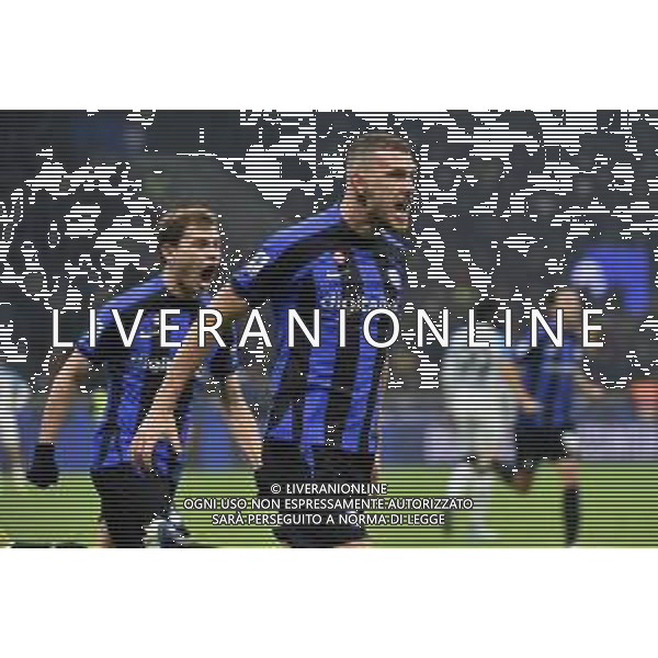 Edin Dzeko (Inter) esulta dopo il gol dell\'1 a 0 Inter vs Napoli Milano 04-01-2023 Stadio Giuseppe Meazza - San Siro Campionato Serie A TIM - 16a giornata foto Roberto Garavaglia/ag. Aldo Liverani sas / AGENZIA ALDO LIVERANI SAS