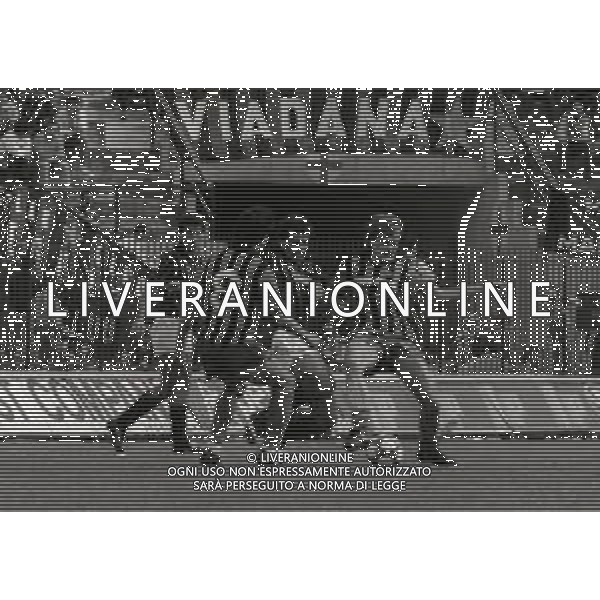 06-05-1994 MILANO CAMPIONATO DI CALCIO SERIE A MILAN-PISA 2-1 NELLA FOTO VINICIO VERZA E KLAUS BERGREEN AG ALDO LIVERANI SAS