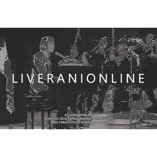 RETROSPETTIVA UDO JURGENS Udo Jürgen Bockelmann CANTANTE E ATTORE AUSTRIACO NELLA FOTO UDO JURGENS Udo Jürgen Bockelmann a Milano serata Unicef nell\'anno 1973 AG ALDO LIVERANI SAS