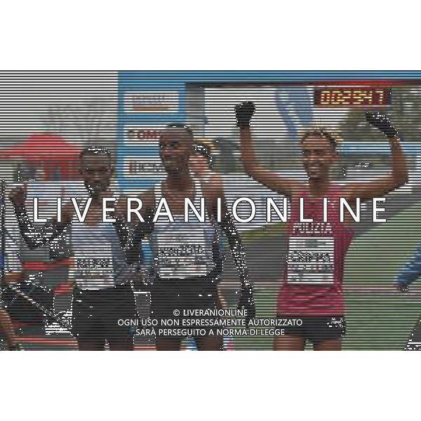 TVRG Campaccio 2023 nella foto il podio della gara maschilke da SX Birhanu Balew, Rodrigue Kwizera e Yeman Crippa San Giorgio su Legnano (MI) 06-01-2023 66mo Campaccio Cross Country Race Gara Internazionale foto Roberto Garavaglia/ag. Aldo Liverani sas / AGENZIA ALDO LIVERANI SAS
