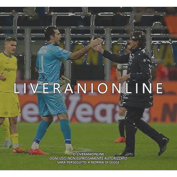 GIANLUIGI BUFFON E SIMONE INZAGHI A FINE GARA- Inter vs Parma Ottavi di Finale Coppa Italia Frecciarossa 10-01-2023 ©Giampietri Paolo / AGENZIA ALDO LIVERANI SAS