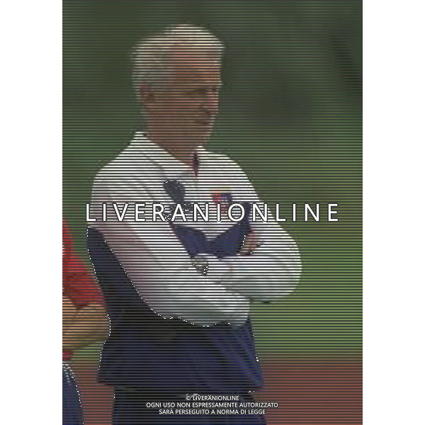 RETROSPETTIVA GIOVANNI TRAPATTONI ALLENATORE NELLA FOTO GIOVANNI TRAPATTONI ALLENATORE CAGLIARI CALCIO NELL\'ANNO 1995 A BOLZANO RITIRO ESTIVO AG ALDO LIVERANI SAS