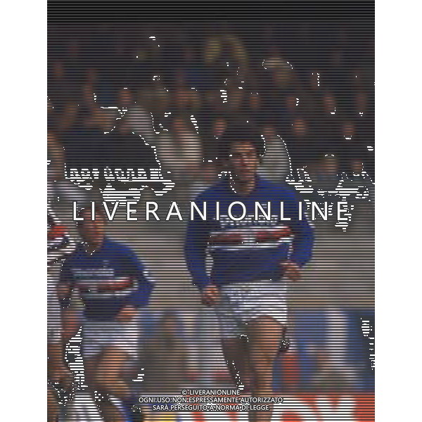 RETROSPETTIVA GIANLUCA VIALLI CALCIATORE NELLA FOTO CON LA MAGLIA DELLA SAMPDORIA NELL\'ANNO 1987-1988 FOTO DFP/ ARCHIVIO AGENZIA ALDO LIVERANI