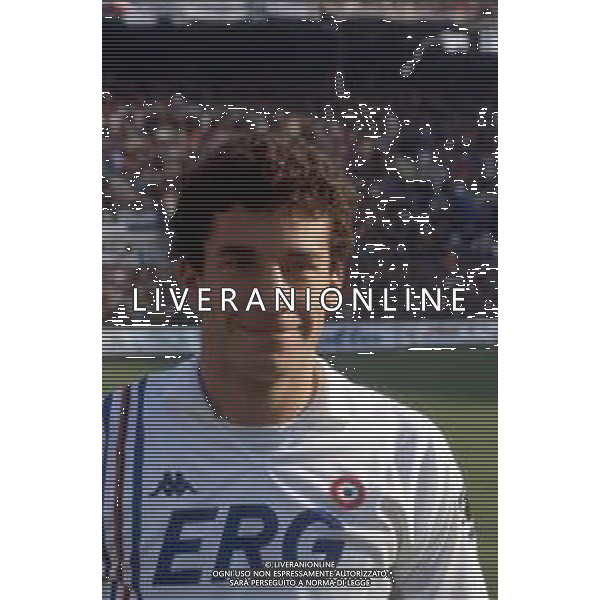 RETROSPETTIVA GIANLUCA VIALLI CALCIATORE NELLA FOTO CON LA MAGLIA DELLA SAMPDORIA NELL\'ANNO 1988-1989 FOTO DFP/ ARCHIVIO AGENZIA ALDO LIVERANI