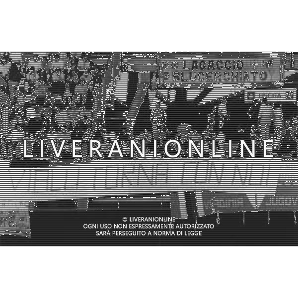 RETROSPETTIVA GIANLUCA VIALLI CALCIATORE NELLA FOTO STRISCIONE DEI TIFOSI DELLA SAMPDORIA NELL\'ANNO 1992 - 1993 FOTO DFP/ ARCHIVIO AGENZIA ALDO LIVERANI