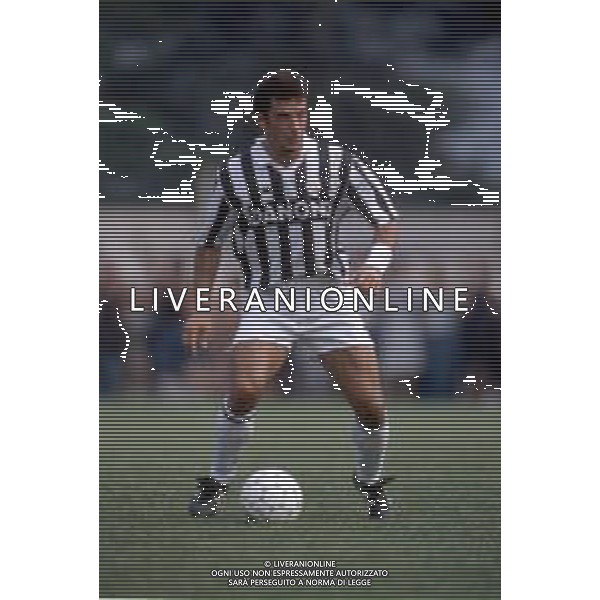 RETROSPETTIVA GIANLUCA VIALLI CALCIATORE NELLA FOTO CON LA MAGLIA DELLA JUVENTUS NELL\'ANNO 1993 - 1994 CON ROBERTO BAGGIO FOTO DFP/ ARCHIVIO AGENZIA ALDO LIVERANI