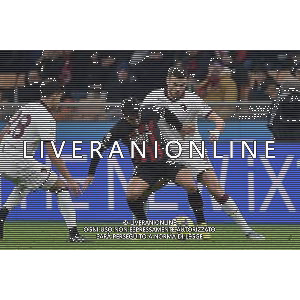 Brahim Diaz (Milan) e Alessandro Buongiorno (Torino) Milan vs Torino Milano 11-01-2023 Stadio Giuseppe Meazza San Siro Coppa Italia Frecciarossa - ottavi di finale foto Roberto Garavaglia/ag. Aldo Liverani sas / AGENZIA ALDO LIVERANI SAS