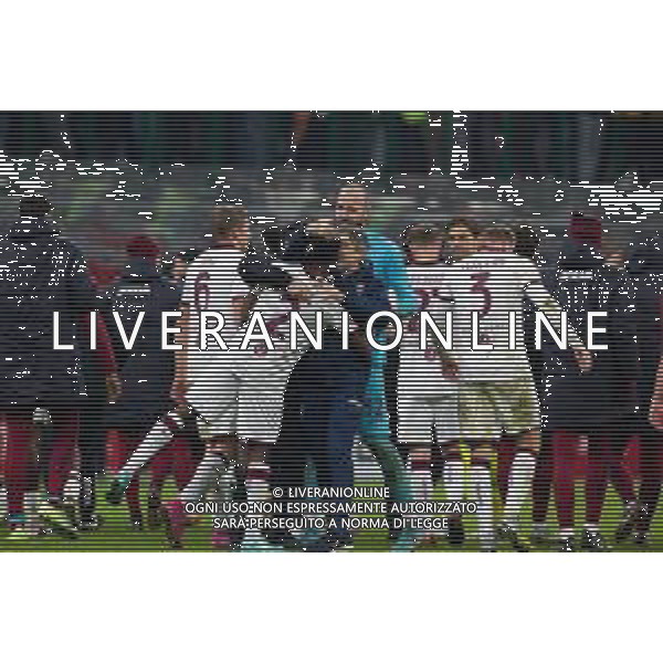 Esultanza dei giocatori del torino con ivan juric a fine gara per il passaggio del turno -Milan vs Torino Ottavi di Finale Coppa Italia Frecciarossa Milano 11-01-2023 ©Giampietri Paolo/ AGENZIA ALDO LIVERANI SAS