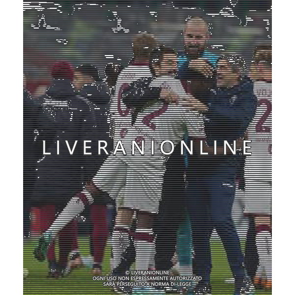 Esultanza dei giocatori del torino con ivan juric a fine gara per il passaggio del turno -Milan vs Torino Ottavi di Finale Coppa Italia Frecciarossa Milano 11-01-2023 ©Giampietri Paolo/ AGENZIA ALDO LIVERANI SAS
