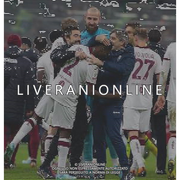 Esultanza dei giocatori del torino con ivan juric a fine gara per il passaggio del turno -Milan vs Torino Ottavi di Finale Coppa Italia Frecciarossa Milano 11-01-2023 ©Giampietri Paolo/ AGENZIA ALDO LIVERANI SAS