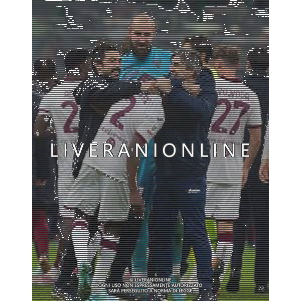 Esultanza dei giocatori del torino con ivan juric a fine gara per il passaggio del turno -Milan vs Torino Ottavi di Finale Coppa Italia Frecciarossa Milano 11-01-2023 ©Giampietri Paolo/ AGENZIA ALDO LIVERANI SAS