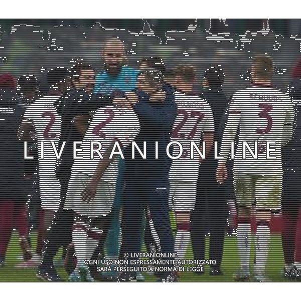 Esultanza dei giocatori del torino con ivan juric a fine gara per il passaggio del turno -Milan vs Torino Ottavi di Finale Coppa Italia Frecciarossa Milano 11-01-2023 ©Giampietri Paolo/ AGENZIA ALDO LIVERANI SAS