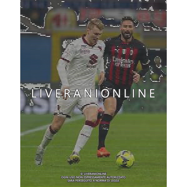 perr schuurs e olivier giroud -Milan vs Torino Ottavi di Finale Coppa Italia Frecciarossa Milano 11-01-2023 ©Giampietri Paolo/ AGENZIA ALDO LIVERANI SAS
