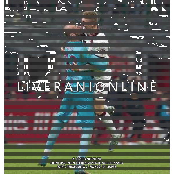 Esultanza a fine gara di vanja milinkovic savic e Perr Schuurs -Milan vs Torino Ottavi di Finale Coppa Italia Frecciarossa Milano 11-01-2023 ©Giampietri Paolo/ AGENZIA ALDO LIVERANI SAS