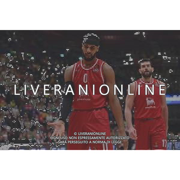 TVRG Brandon Davies (Olimpia Milano) e Gianpaolo Ricci (Olimpia Milano) EA7 Emporio Armani Milano vs Zalgiris Kaunas Assago (MI) 13-01-2023 Mediolanum Forum Turkish Airlines Euroleague 19a giornata regular season foto Roberto Garavaglia/ag. Aldo Liverani sas / AGENZIA ALDO LIVERANI SAS