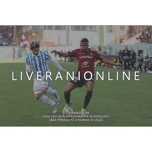 14.01.2023 REGGIO CALABRIA STADIO ORESTE GRANILLO. CAMPIONATO NAZIONALE SERIE B REGGINA VS SPAL IN FOTO RIVAS REGGINA E RAUTI SPAL ©GARREFFA PASQUALE / AGENZIA ALDO LIVERANI SAS