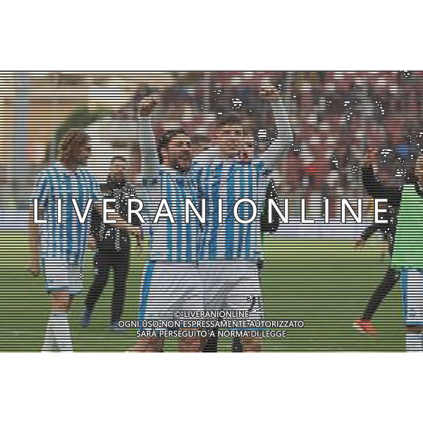 14.01.2023 REGGIO CALABRIA STADIO ORESTE GRANILLO. CAMPIONATO NAZIONALE SERIE B REGGINA VS SPAL IN FOTO SPAL ESULTA FINE GARA ©GARREFFA PASQUALE / AGENZIA ALDO LIVERANI SAS