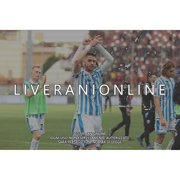 14.01.2023 REGGIO CALABRIA STADIO ORESTE GRANILLO. CAMPIONATO NAZIONALE SERIE B REGGINA VS SPAL IN FOTO SPAL ESULTA FINE GARA ©GARREFFA PASQUALE / AGENZIA ALDO LIVERANI SAS
