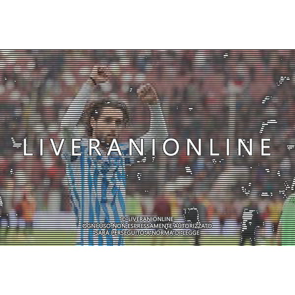 14.01.2023 REGGIO CALABRIA STADIO ORESTE GRANILLO. CAMPIONATO NAZIONALE SERIE B REGGINA VS SPAL IN FOTO ZANELLATO SPAL ESULTA FINE GARA ©GARREFFA PASQUALE / AGENZIA ALDO LIVERANI SAS