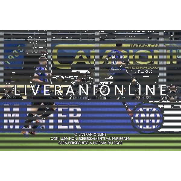 Lautaro Martinez (Inter) esulta dopo il gol dell\'1 a 0 Inter vs Hellas Verona Milano 14-01-2023 Stadio Giuseppe Meazza - San Siro Campionato Serie A TIM - 18a giornata foto Roberto Garavaglia/ag. Aldo Liverani sas / AGENZIA ALDO LIVERANI SAS