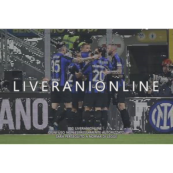 esultanza Inter dopo il gol dell\'1 a 0 Lautaro Martinez Inter vs Hellas Verona Milano 14-01-2023 Stadio Giuseppe Meazza - San Siro Campionato Serie A TIM - 18a giornata foto Roberto Garavaglia/ag. Aldo Liverani sas / AGENZIA ALDO LIVERANI SAS