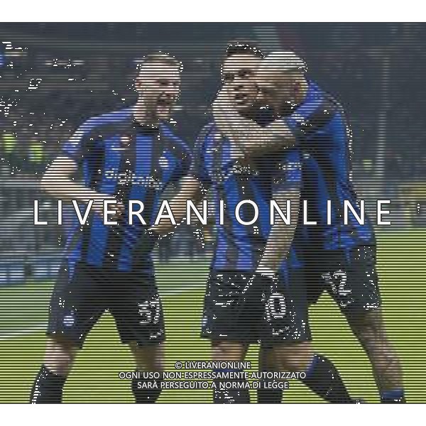 Esultanza dopogol lautaro martinez con Skriniar e Federico dimarco -Inter vs Hellas Verona Campionato Serie A TIM - 18a giornata 14-01-2023 ©GIAMPIETRI PAOLO / AGENZIA ALDO LIVERANI SAS