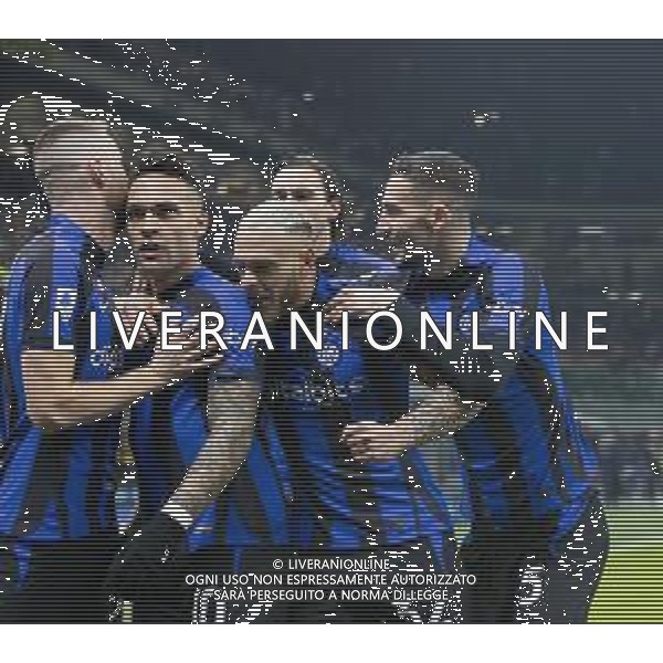 Esultanza dopogol lautaro martinez con Skriniar e Federico dimarco e roberto gagliardini -Inter vs Hellas Verona Campionato Serie A TIM - 18a giornata 14-01-2023 ©GIAMPIETRI PAOLO / AGENZIA ALDO LIVERANI SAS