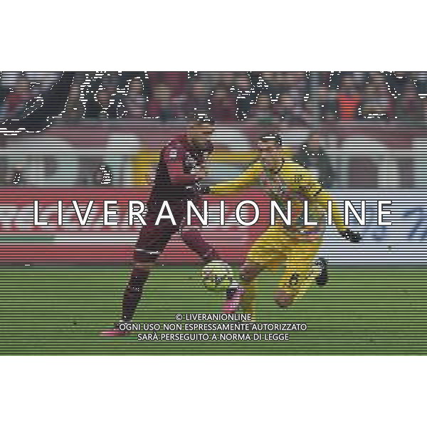 TVMV-Torino 15.01.2023 Stadio Grande Torino © Manuela Viganti/Agenzia Aldo Liverani Torino vs Spezia Campionato Calcio Serie A TIM 2022/2023 18a giornata Nella foto: antonio sanabria e medhi bourabia ©Viganti / AGENZIA ALDO LIVERANI SAS
