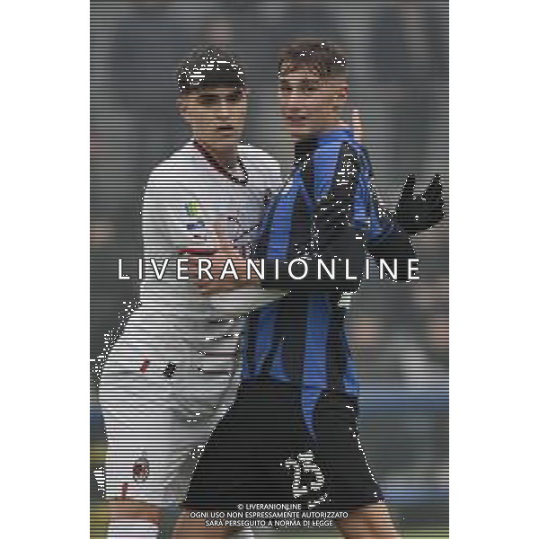 TVRG Davide Bartesaghi (Milan) e Francesco Pio Esposito (Inter) Inter vs Milan Milano 15-01-2023 Konami Youth Development Centre in Memory of Giacinto Facchetti - centro sportivo Giacinto Facchetti Interello Campionato Primavera 1 TIM - 14a giornata foto Roberto Garavaglia/ag. Aldo Liverani sas / AGENZIA ALDO LIVERANI SAS