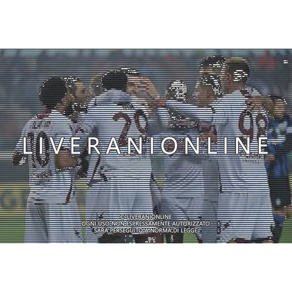 TVRG esultanza Salernitana dopo il gol dell\'1 a 1 Atalanta vs Salernitana Bergamo 15-01-2023 Gewiss Stadium - Stadio Atleti Azzurri d\'Italia Campionato Serie A TIM - 18a giornata foto Roberto Garavaglia/ag. Aldo Liverani sas / AGENZIA ALDO LIVERANI SAS