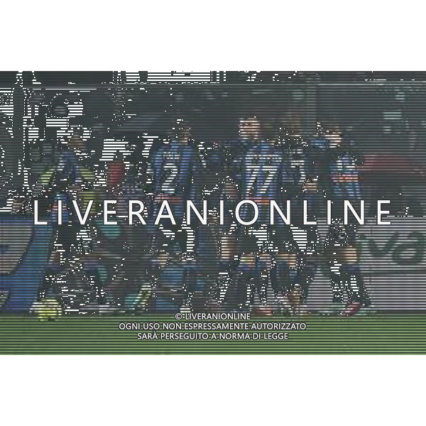TVRG esultanza Atalanta dopo il gol del 3 a 1 Atalanta vs Salernitana Bergamo 15-01-2023 Gewiss Stadium - Stadio Atleti Azzurri d\'Italia Campionato Serie A TIM - 18a giornata foto Roberto Garavaglia/ag. Aldo Liverani sas / AGENZIA ALDO LIVERANI SAS