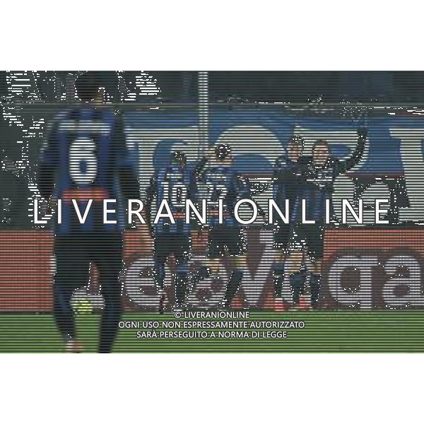 TVRG esultanza Atalanta dopo il gol del 5 a 1 Atalanta vs Salernitana Bergamo 15-01-2023 Gewiss Stadium - Stadio Atleti Azzurri d\'Italia Campionato Serie A TIM - 18a giornata foto Roberto Garavaglia/ag. Aldo Liverani sas / AGENZIA ALDO LIVERANI SAS