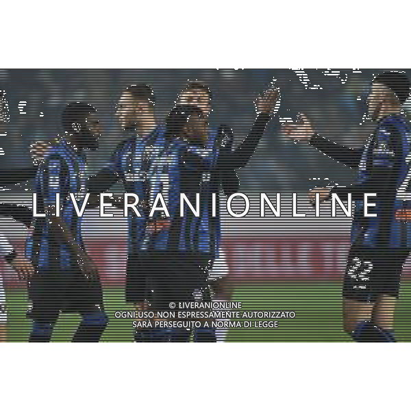 TVRG esultanza Atalanta dopo il gol del 6 a 1 Atalanta vs Salernitana Bergamo 15-01-2023 Gewiss Stadium - Stadio Atleti Azzurri d\'Italia Campionato Serie A TIM - 18a giornata foto Roberto Garavaglia/ag. Aldo Liverani sas / AGENZIA ALDO LIVERANI SAS