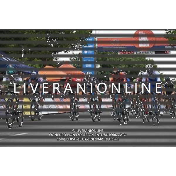 18-01-2023 Tour Down Under; Tappa 01 Tanunda - Tanunda; 2023, Bahrain - Victorious; 2023, Jayco - Alula; 2023, Lotto - Dstny; Bauhaus, Phil; Matthews, Michael; Ewan, Caleb; Tanunda; ©SIROTTI / AGENZIA ALDO LIVERANI SAS