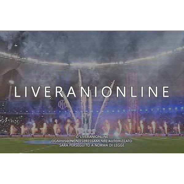 TVRG ingresso squadre - COREOGRAFIA Milan vs Inter Riyadh (SA) 18-01-2023 King Fahd Stadium EA Sports Supercup - Supercoppa Italiana foto Roberto Garavaglia/ag. Aldo Liverani sas / AGENZIA ALDO LIVERANI SAS