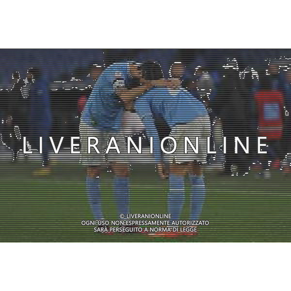 Lazio vs Bologna Coppa Italia Frecciarossa - Ottavi di finale - Stadio Olimpico - Roma 19-01-2023 nella foto Esultanza finale Luis Alberto e Zaccagni ©Federico gaetano/ AGENZIA ALDO LIVERANI SAS
