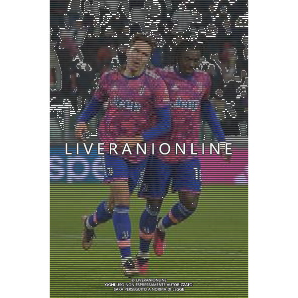 TVMV-Torino 19.01.2023 Allianz Stadium © Manuela Viganti/Agenzia Aldo Liverani Juventus vs Monza Coppa Italia Frecciarossa 2022/2023 Ottavi di Finale Nella foto: esultanza federico chiesa e moise kean dopo il gol ©Viganti / AGENZIA ALDO LIVERANI SAS