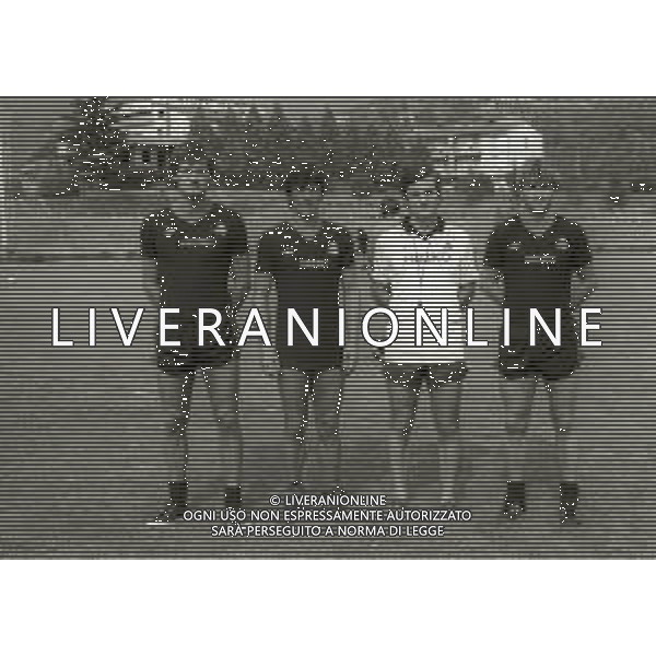 1983 REGGELLO ALLENAMENTO ESTIVO PRE CAMPIONATO GENOA CALCIO NELLA FOTO Alessandro Chiodini-Roberto Antonelli-Luigi Simoni-Jan Peters AG ALDO LIVERANI SAS