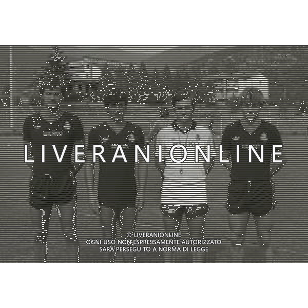 1983 REGGELLO ALLENAMENTO ESTIVO PRE CAMPIONATO GENOA CALCIO NELLA FOTO Alessandro Chiodini-Roberto Antonelli-Luigi Simoni-Jan Peters AG ALDO LIVERANI SAS