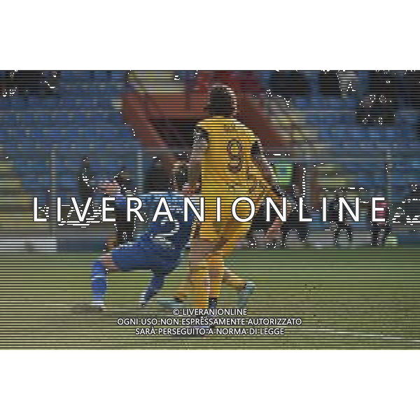 TVRG Matteo Tramoni (Pisa), coperto, segna il gol dell\'1 a 1 Como vs Pisa Como 21-01-2023 Stadio Giuseppe Sinigaglia Campionato Serie BKT - 21a giornata foto Roberto Garavaglia/ag. Aldo Liverani sas / AGENZIA ALDO LIVERANI SAS